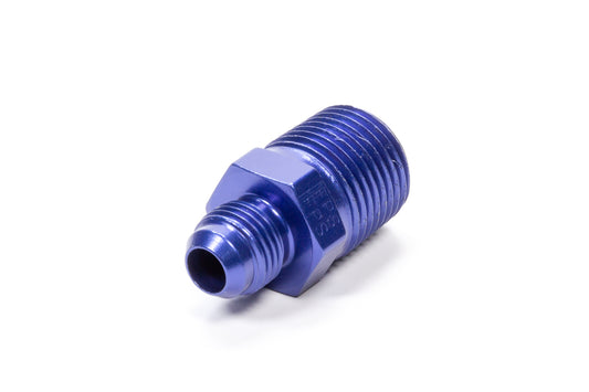 Fitting - Adapter - Straight - 6 AN Male to 1/2 in NPT Male - Aluminum - Blue Anodized - Each