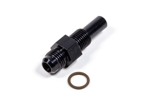 Fitting - Adapter - Straight - 6 AN Male to 1/4 in NPS Male - Aluminum - Black Anodized - GM 4L80E - Each