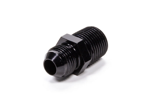 Fitting - Adapter - Straight - 8 AN Male to 1/2 in NPT Male - Aluminum - Black Anodized - Each