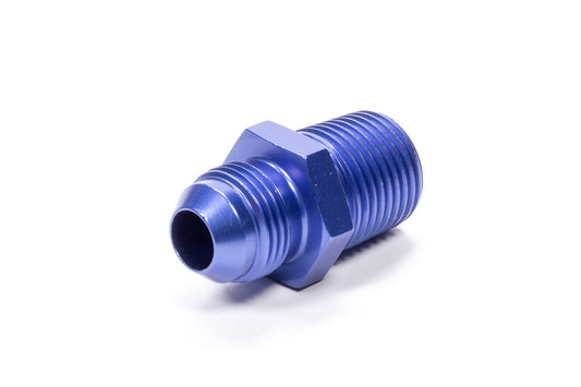 Fitting - Adapter - Straight - 8 AN Male to 1/2 in NPT Male - Aluminum - Blue Anodized - Each
