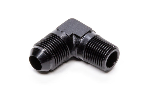 Fitting - Adapter - 90 Degree - 10 AN Male to 3/4 in NPT Male - Aluminum - Black Anodized - Each