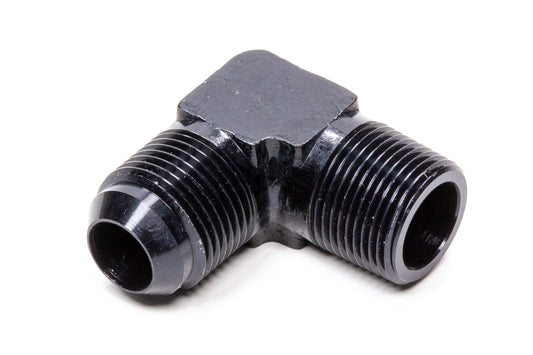 Fitting - Adapter - 90 Degree - 12 AN Male to 3/4 in NPT Male - Aluminum - Black Anodized - Each