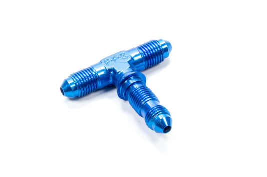 Fitting - Bulkhead Tee - 3 AN Male x 3 AN Male x 3 AN Male Bulkhead - Aluminum - Blue Anodized - Each