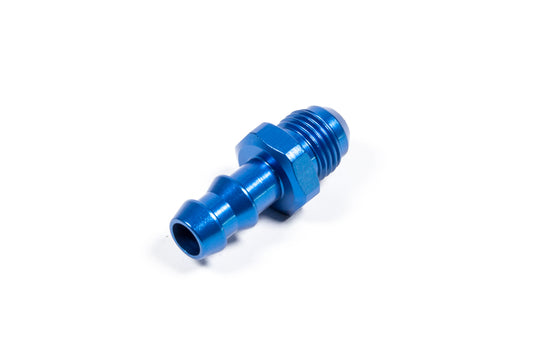 Fitting - Adapter - Straight - 1/4 in NPT Male to 3/8 in Hose Barb - Aluminum - Blue Anodized - Each