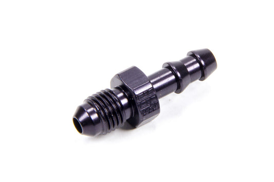 Fitting - Adapter - Straight - 4 AN Male to 1/4 in Hose Barb - Aluminum - Black Anodized - Each