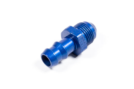 Fitting - Adapter - Straight - 8 AN Male to 1/2 in Hose Barb - Aluminum - Blue Anodized - Each