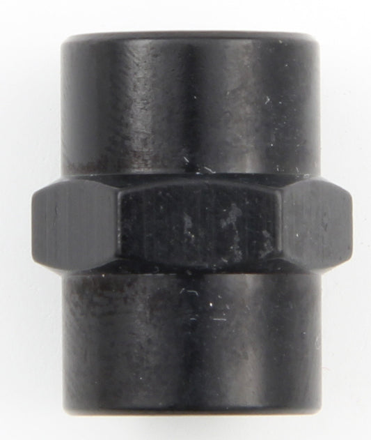 Fitting - Adapter - Straight - 1/8 in NPT Female to 1/8 in NPT Female - Aluminum - Black Anodized - Each