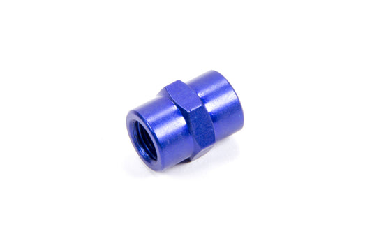 Fitting - Adapter - Straight - 1/8 in NPT Female to 1/8 in NPT Female - Aluminum - Blue Anodized - Each