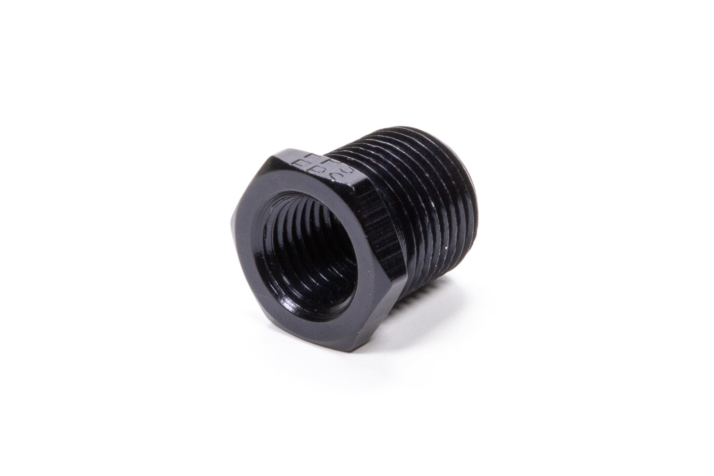 Fitting - Bushing - 1/4 in NPT Female to 3/8 in NPT Male - Aluminum - Black Anodized - Each