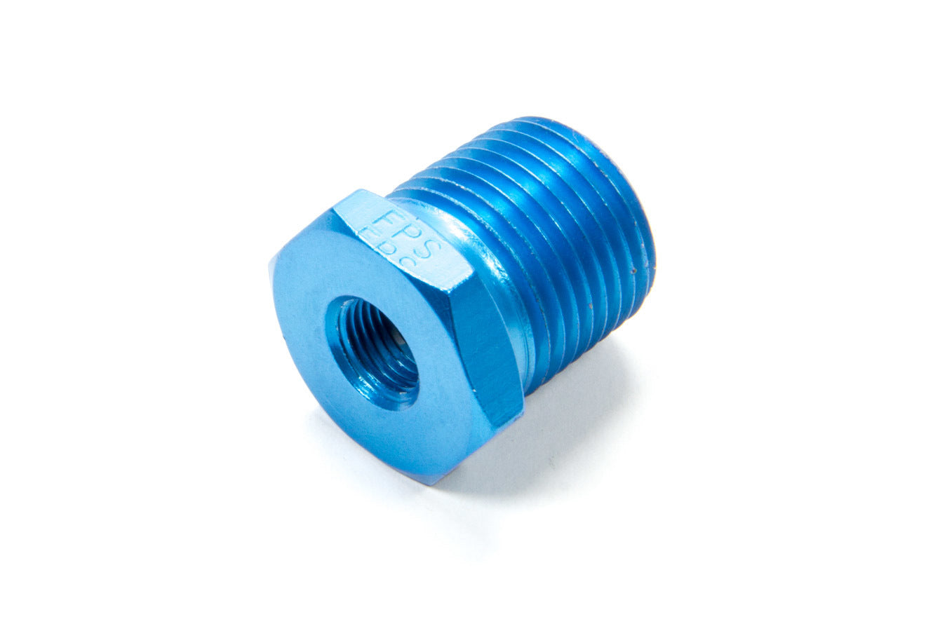 Fitting - Bushing - 1/8 in NPT Female to 1/2 in NPT Male - Aluminum - Blue Anodized - Each