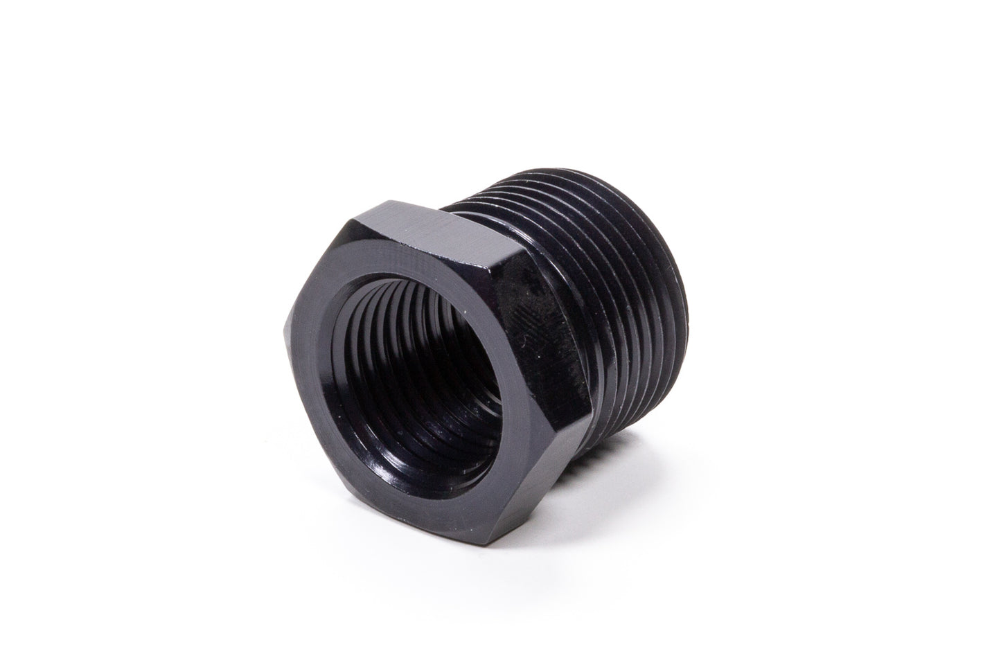 Fitting - Bushing - 1/2 in NPT Female to 3/4 in NPT Male - Aluminum - Black Anodized - Each