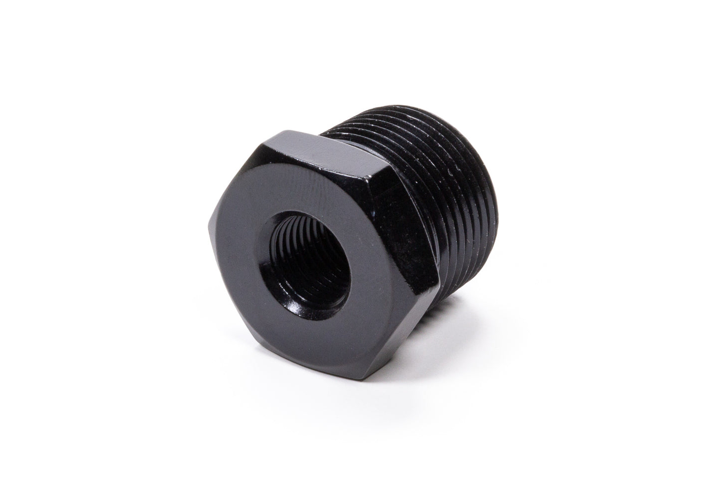 Fitting - Bushing - 1/4 in NPT Female to 3/4 in NPT Male - Aluminum - Black Anodized - Each