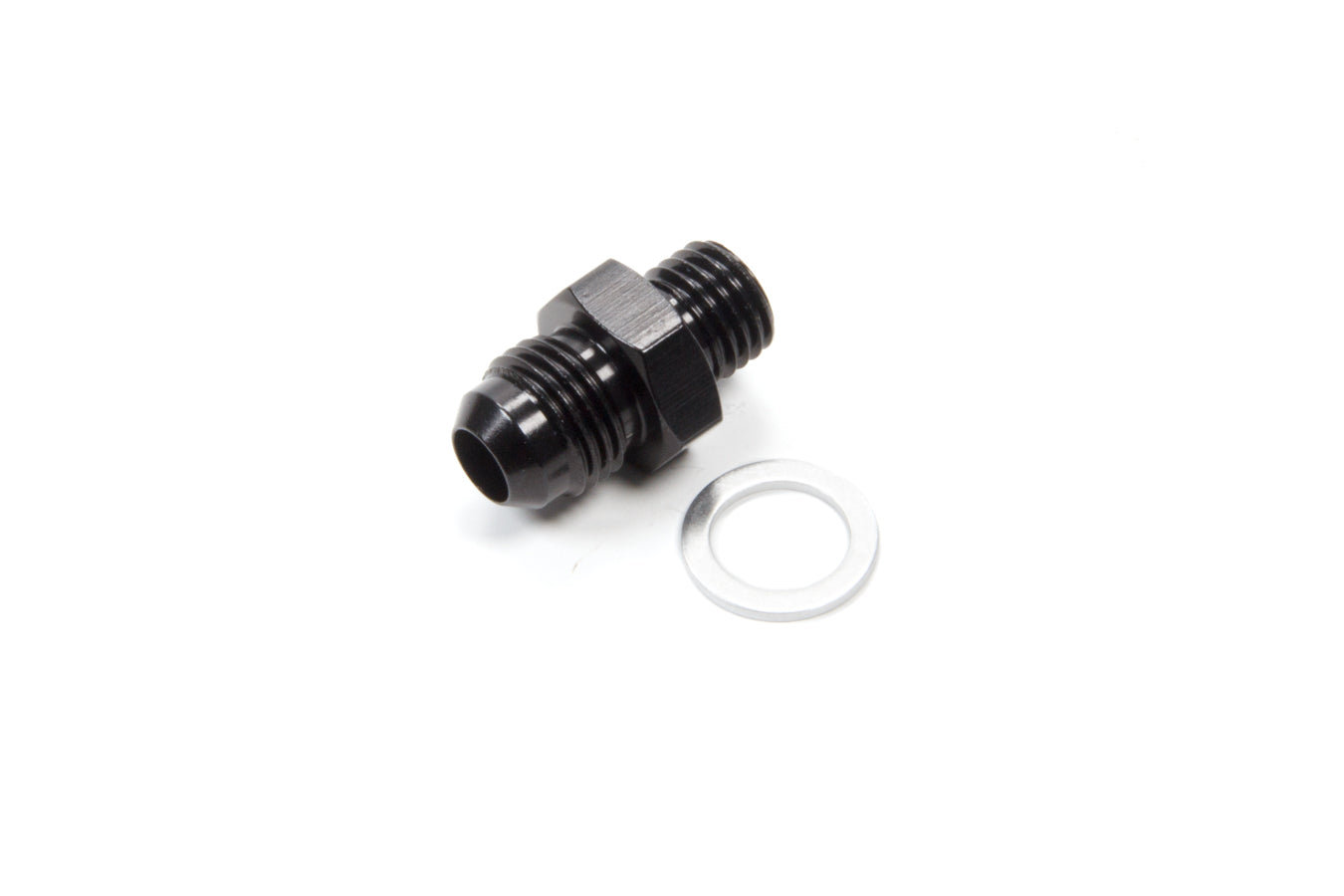 Fitting - Adapter - Straight - 6 AN Male to 12 mm x 1.50 Male - Aluminum - Black Anodized - Each