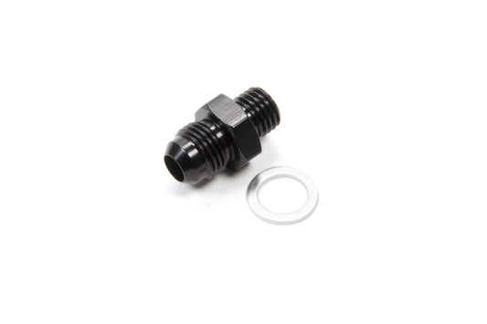 Fitting - Adapter - Straight - 6 AN Male to 12 mm x 1.50 Male - Aluminum - Black Anodized - Each