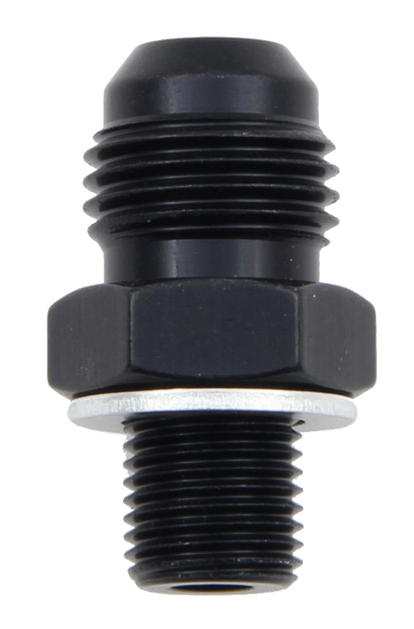 Fitting - Adapter - Straight - 6 AN Male 10 mm x 1.00 Male - Aluminum - Black Anodized - Each