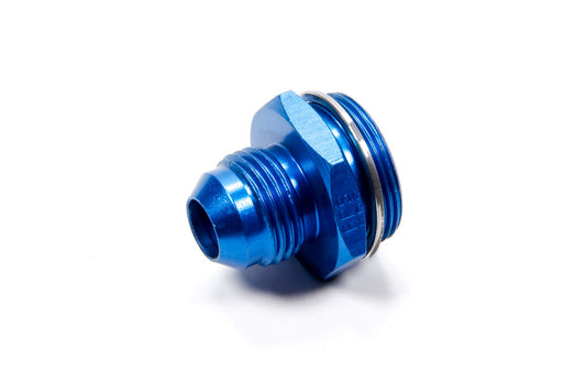 Carburetor Inlet Fitting - Straight - 8 AN Male to 1-20 in Male - Aluminum - Blue Anodized - Quadrajet Carburetors - Each
