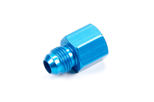 Fitting - Adapter - Straight - 6 AN Male to 16 mm x 1.50 Female O-Ring - Aluminum - Blue Anodized - Each