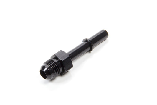 Fitting - Fuel Line Adapter - Straight - 6 AN Male to 5/16 in SAE Male Quick Disconnect - Aluminum - Black Anodized - Each