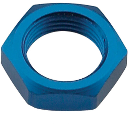 Bulkhead Fitting Nut - 12 AN - Aluminum - Blue Anodized - Each