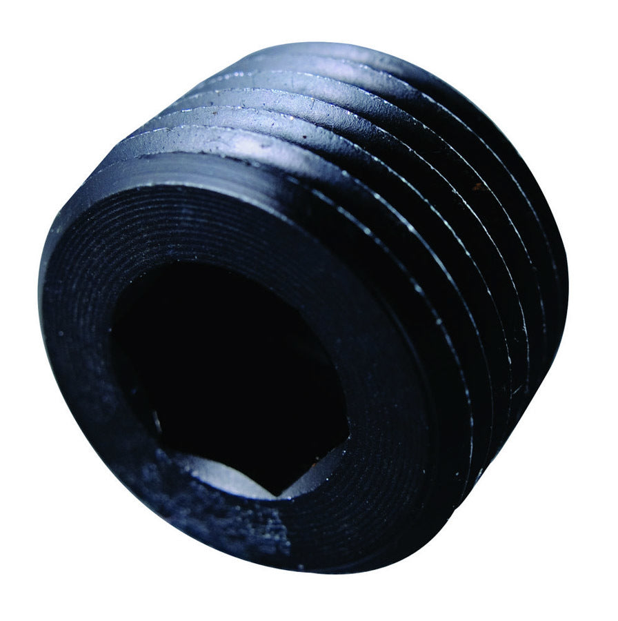 Fitting - Plug - 1/8 in NPT - Allen Head - Aluminum - Black Anodized - Each