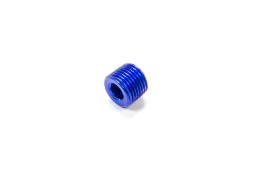 Fitting - Plug - 1/8 in NPT - Allen Head - Aluminum - Blue Anodized - Each