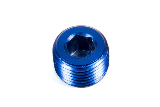 Fitting - Plug - 1/2 in NPT - Allen Head - Aluminum - Blue Anodized - Each