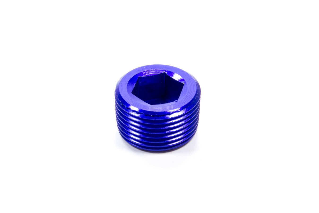 Fitting - Plug - 3/4 in NPT - Allen Head - Aluminum - Blue Anodized - Each