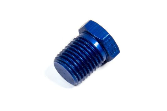 Fitting - Plug - 1/4 in NPT - Hex Head - Aluminum - Blue Anodized - Each
