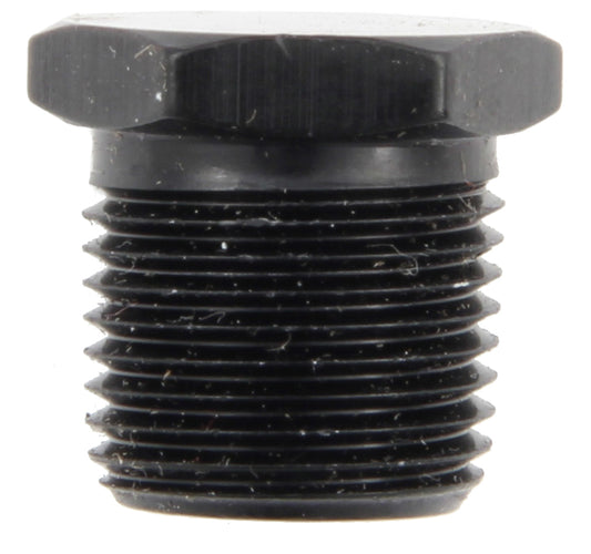Fitting - Plug - 3/8 in NPT - Hex Head - Aluminum - Black Anodized - Each