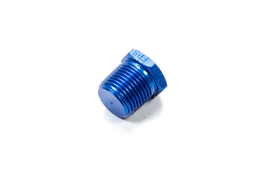 Fitting - Plug - 3/8 in NPT - Hex Head - Aluminum - Blue Anodized - Each