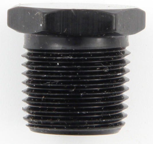 Fitting - Plug - 3/4 in NPT - Hex Head - Aluminum - Black Anodized - Each