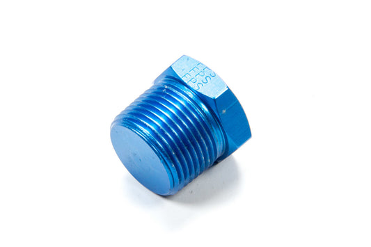 Fitting - Plug - 3/4 in NPT - Hex Head - Aluminum - Blue Anodized - Each