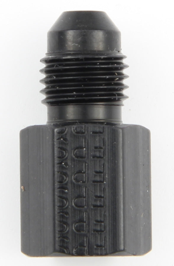 Fitting - Adapter - Straight - 3 AN Male to 1/8 in NPT Female - Aluminum - Black Anodized - Each