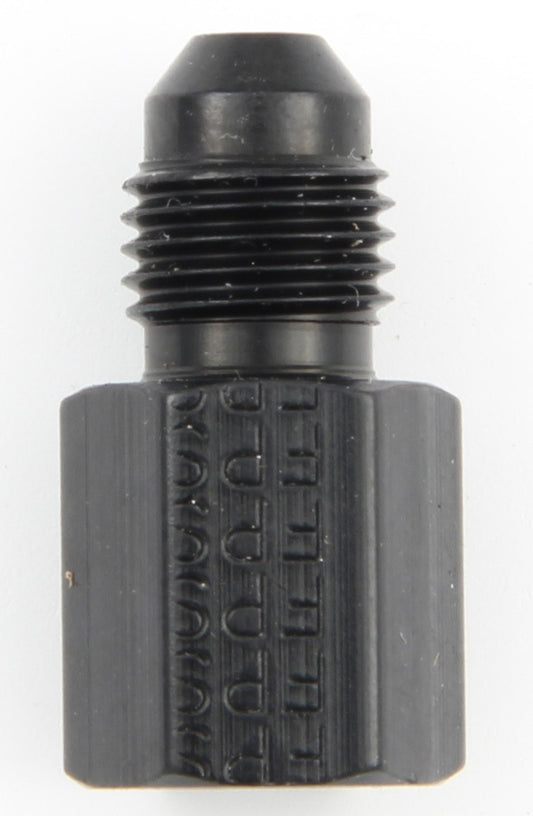 Fitting - Adapter - Straight - 3 AN Male to 1/8 in NPT Female - Aluminum - Black Anodized - Each