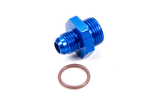 Fitting - Adapter - Straight - 6 AN Male to 8 AN Male O-Ring - Aluminum - Blue Anodized - Each
