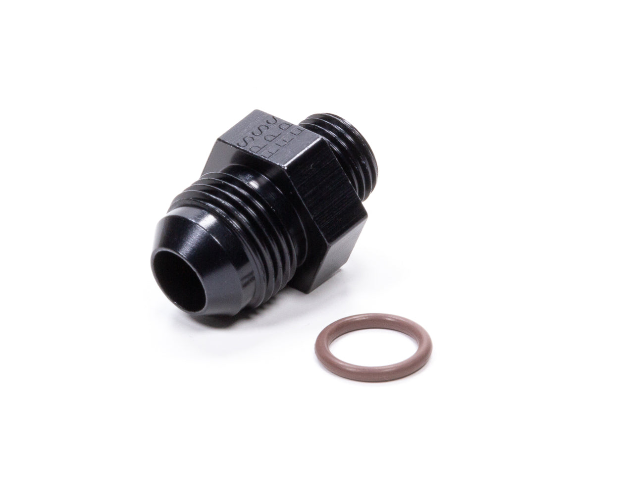 Fitting - Adapter - Straight - 8 AN Male to 6 AN Male O-Ring - Aluminum - Black Anodized - Each