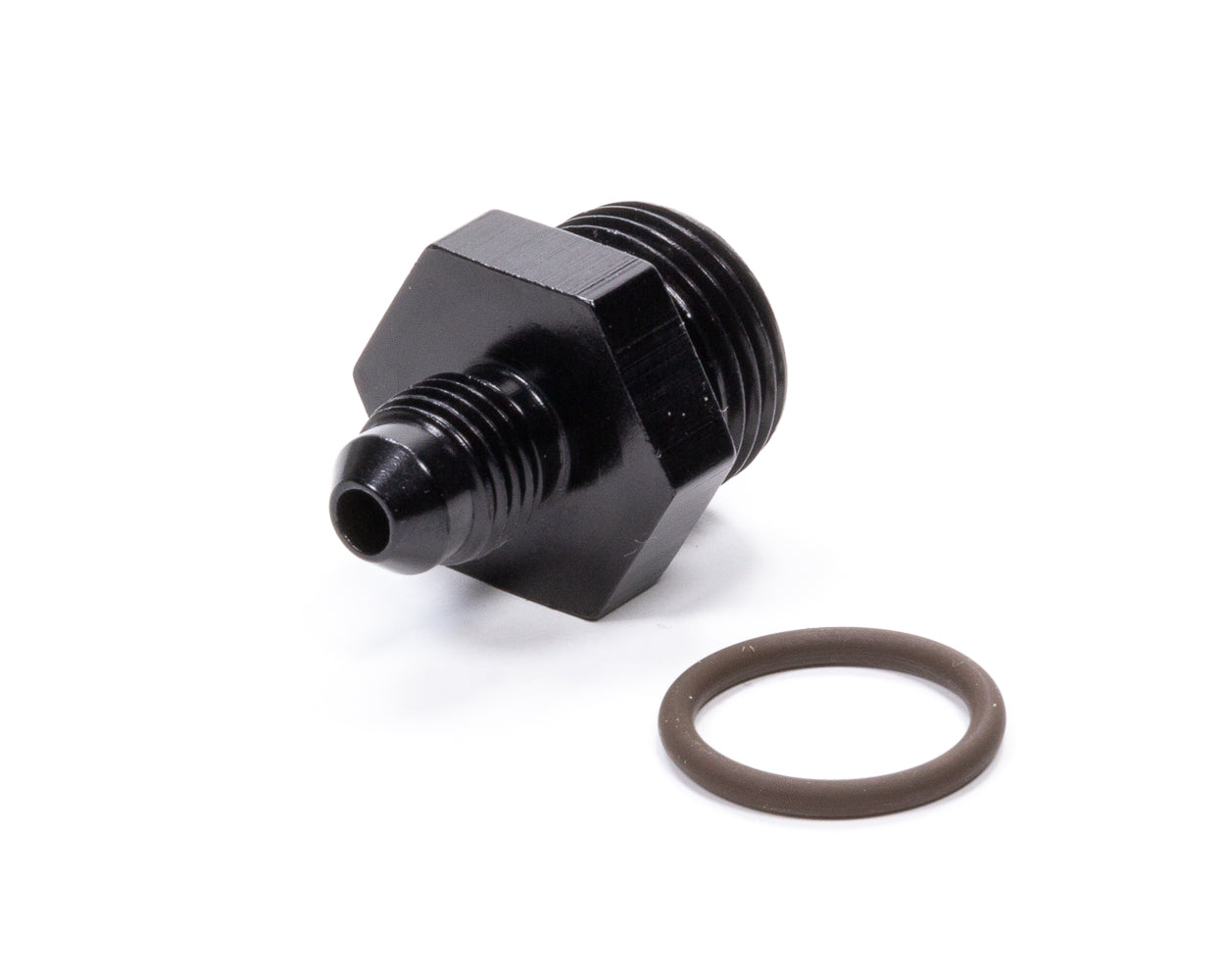 Fitting - Adapter - Straight - 4 AN Male to 8 AN Male O-Ring - Aluminum - Black Anodized - Each