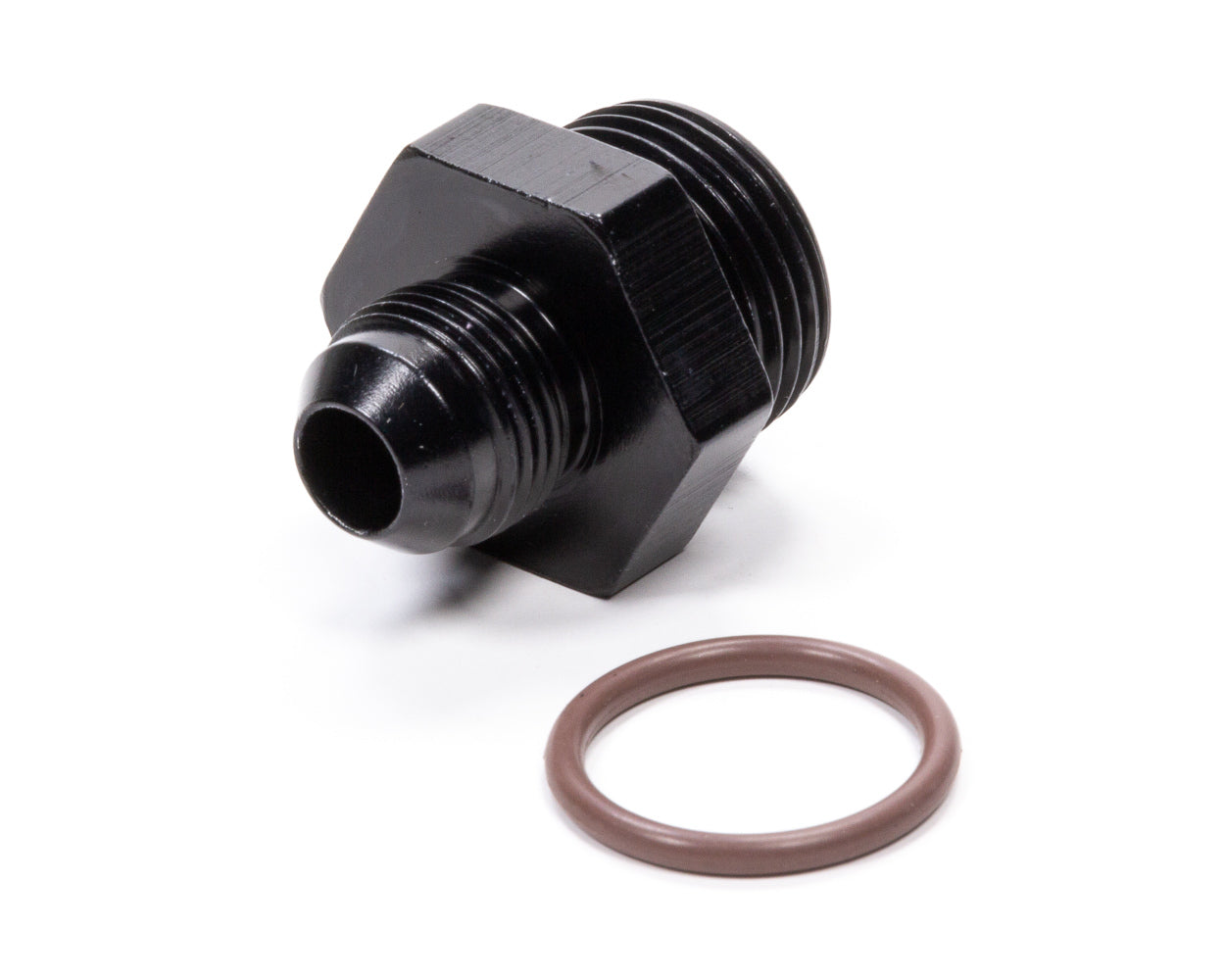 Fitting - Adapter - Straight - 8 AN Male to 12 AN Male O-Ring - Aluminum - Black Anodized - Each