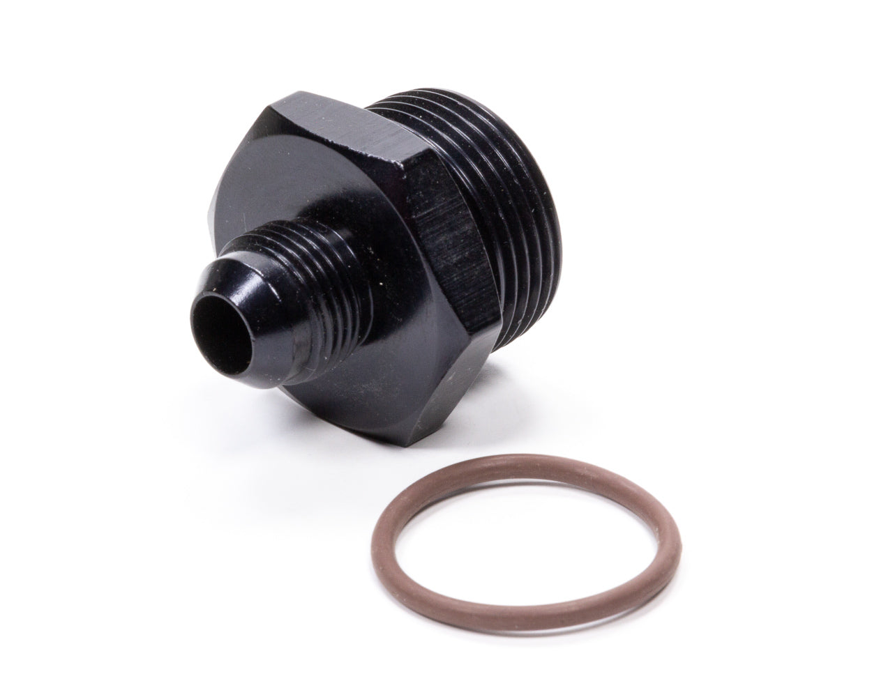 Fitting - Adapter - Straight - 8 AN Male to 16 AN Male O-Ring - Aluminum - Black Anodized - Each
