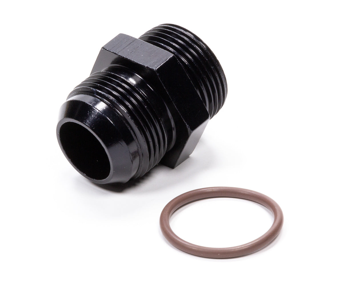 Fitting - Adapter - Straight - 16 AN Male to 16 AN Male O-Ring - Aluminum - Black Anodized - Each