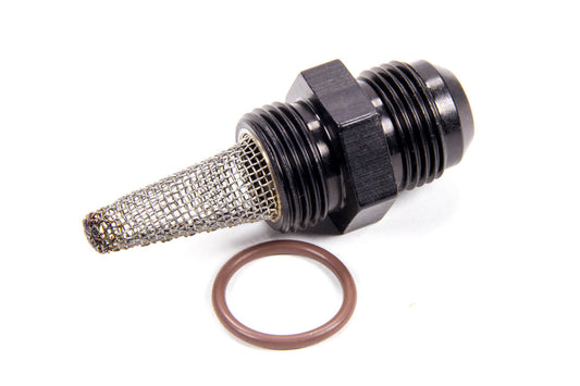 Fitting - Adapter - Straight - 12 AN Male to 12 AN Male - Stainless Internal Screen - Aluminum - Black Anodized - Each