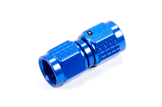 Fitting - Adapter - Straight - 6 AN Female Swivel to 6 AN Female Swivel - Aluminum - Blue Anodized - Each