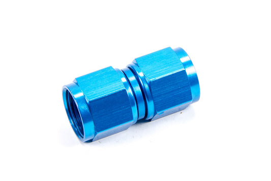 Fitting - Adapter - Straight - 10 AN Female Swivel to 10 AN Female Swivel - Aluminum - Blue Anodized - Each