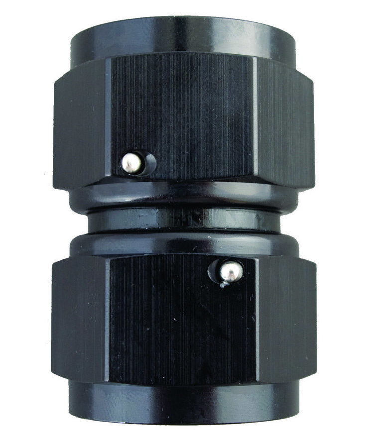 Fitting - Adapter - Straight - 12 AN Female Swivel to 12 AN Female Swivel - Aluminum - Black Anodized - Each