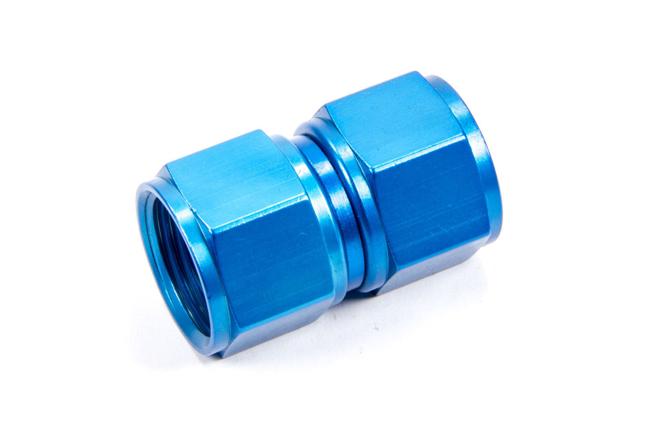 Fitting - Adapter - Straight - 12 AN Female Swivel to 12 AN Female Swivel - Aluminum - Blue Anodized - Each