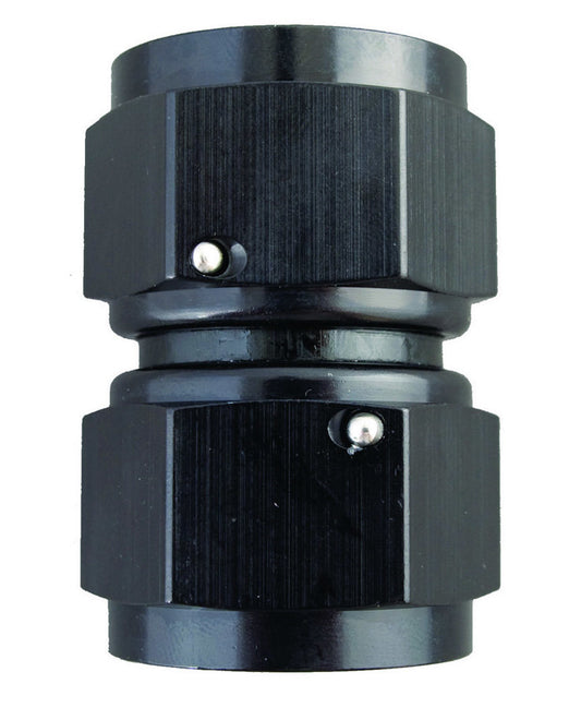 Fitting - Adapter - Straight - 16 AN Female Swivel to 16 AN Female Swivel - Aluminum - Black Anodized - Each