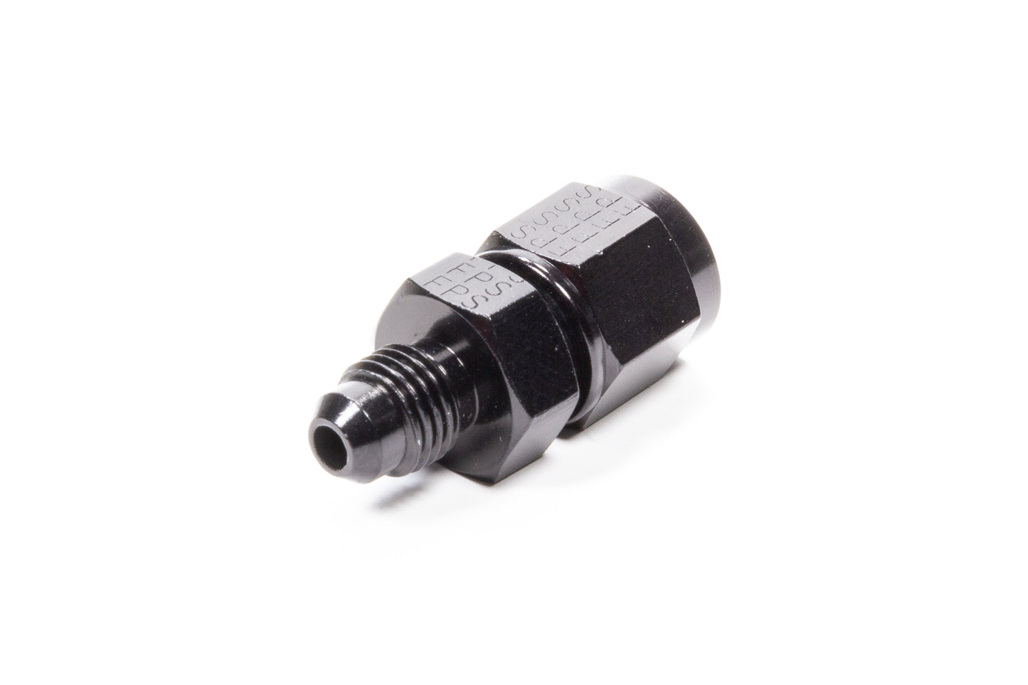 Fitting - Adapter - Straight - 8 AN Female Swivel to 6 AN Male - Aluminum - Black Anodized - Each