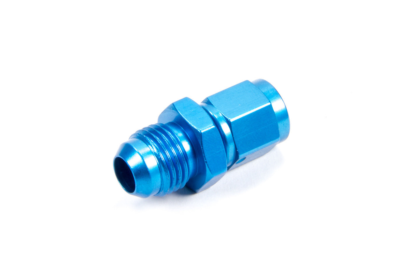 Fitting - Adapter - Straight - 4 AN Female Swivel to 6 AN Male - Aluminum - Blue Anodized - Each