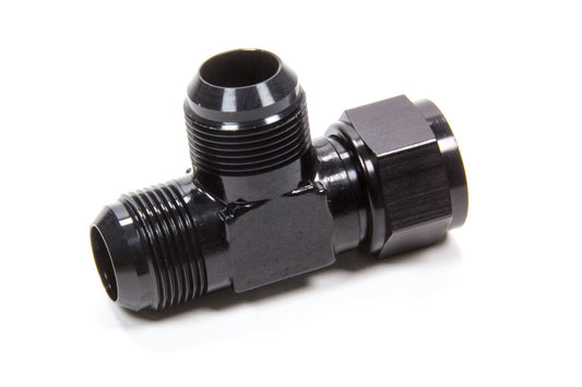 Fitting - Adapter Tee - 16 AN Female Swivel x 16 AN Male x 16 AN Male - Aluminum - Black Anodized - Each