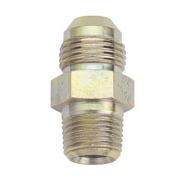 Fitting - Adapter - Straight - 4 AN Male to 1/4 in NPT Male - Steel - Zinc Oxide - Each